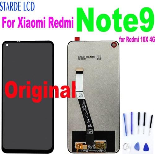 100% Original LCD For Xiaomi Redmi Note9 Display Touch Panel Screen Digitizer Assembly For Redmi 10X 4G Glass Sensor Note 9 Part