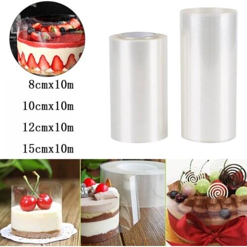 1 Roll Cake Surround Film Transparent Cake Collar Mousse Chocolate Pastry Cakes Mold for Baking Accessories Kitchen Supplies