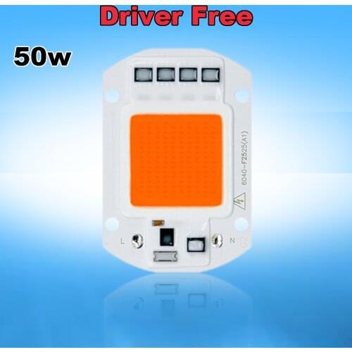10pcs/lot Lighting Transformer Free 50w AC 110V ~ 220V 400nm ~ 840nm Full Spectrum LED Grow Light Lamps for Indoor Plant Growth