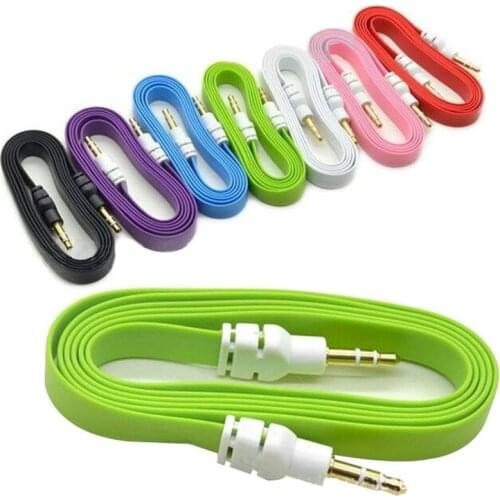 3.5mm Male To Male Stereo Audio Car AUX Auxiliary Cable Cord Lead for IPhone Samsung Galaxy S3 S4 Note3 MP3 Cell Phone 100pcs