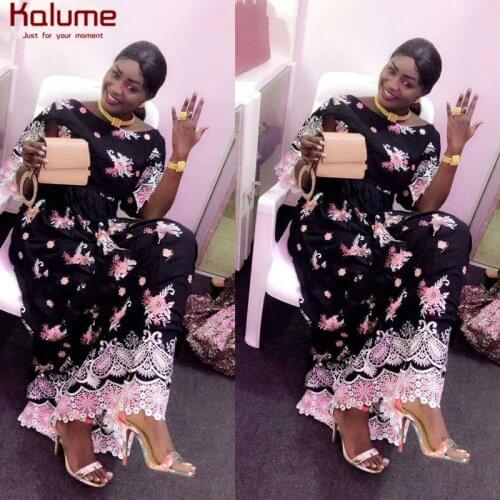 Kalume Cotton Lace Fabric 5 Yards 2021 African Nigerian Swiss Voile Lace Fabric Beads Cheap Lace For Sew Diy Dress Party H1673