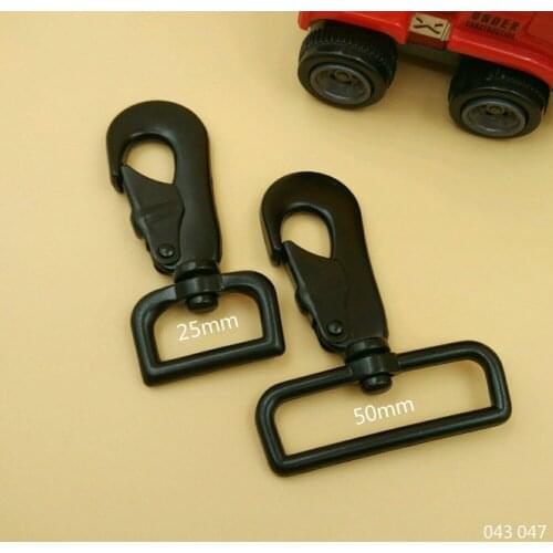 Free Shipping 1" 2" For 25mm 50mm Webbing 5pcs Black High Grade Swivel Clips Snap Hook Trigger Style For Pet Leashes Bag Straps