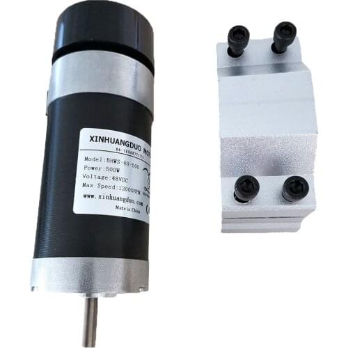 500W DC brushless motor High Speed big torque DC 0-48V CNC Carving Milling Air cold Spindle Motor +1set bracket