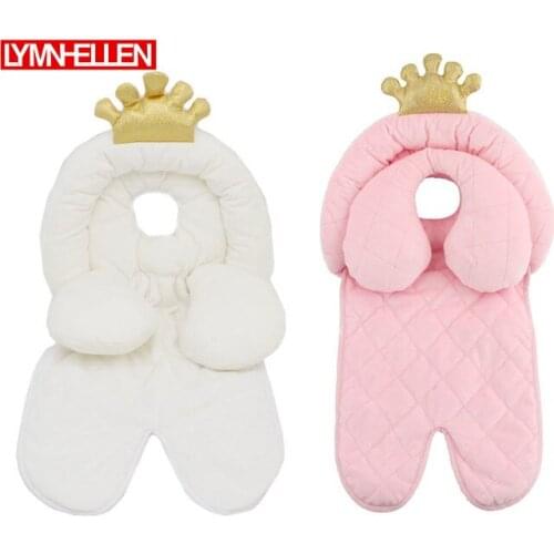 Crown Pillows Baby Stroller Safety Seat Car Velvet Mat Headrest Infant Toddler Soft Sleeping Plush Pillow Head Shape Support