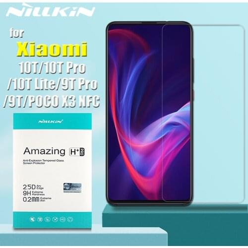 For XiaoMi Mi 10T Lite 5G 9T Pro POCO X3 NFC Screen Protector Nillkin 3D Full Coverage Safety Tempered Glass on Redmi Note 9T 9