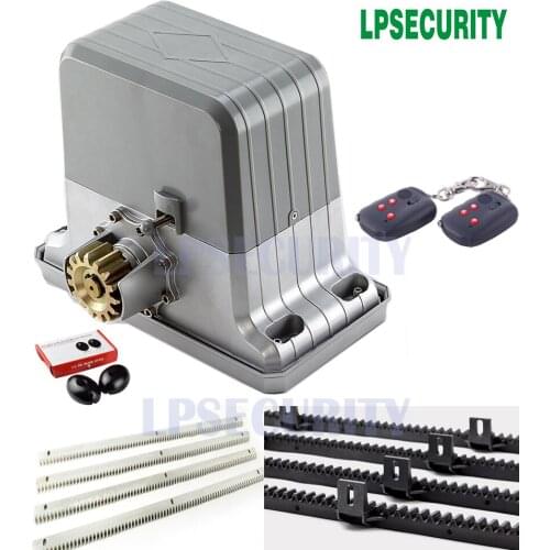 Electrical Automatic Door Operators Sliding Gate Opener with 6*1meter gear racks(Metal or nylon optinal) and photocell kit