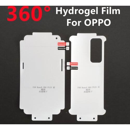 360° Full Body Coverage Hydrogel Film For OPPO Reno6/5/4/3 Pro OPPO FIND X3/X2 Pro TPU HD Film LCD Screen Protector Curved Fit