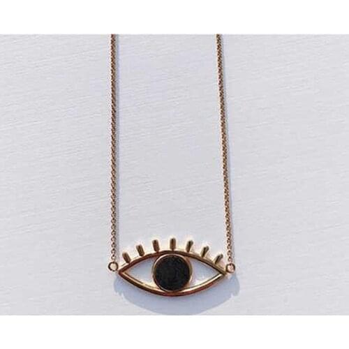Gothic Evil Eye Choker Necklace Fashion Gold Color Chain Long Necklaces for Women Man Kpop Aesthetic Jewelery
