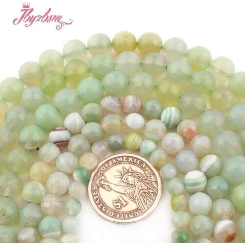 6.8.10mm Faceted Round Ball Light Agates Onyx Natural Stone Loose Bead For DIY Necklace Bracelet Jewelry Making 15"Free Shipping