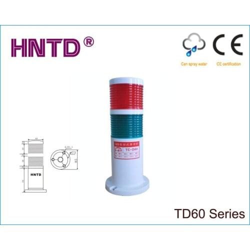 HNTD 60 Barrel tower 24V often bright 3 Color with Buzzer LED Indicator Light CNC Machine tool working Warning lamp