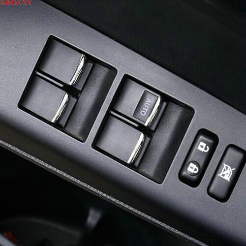 BJMYCYY 7PCS/SET Car ABS window lift buttons decorate sequins for Toyota camry 2013 2014 2015 2016 2017 accessories