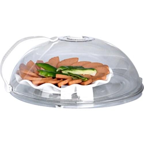Microwave Food Cover Splash-proof Oil-proof Food Protector Transparent Fresh-keeping Dust Covers Lid Plastic Bowl Lid