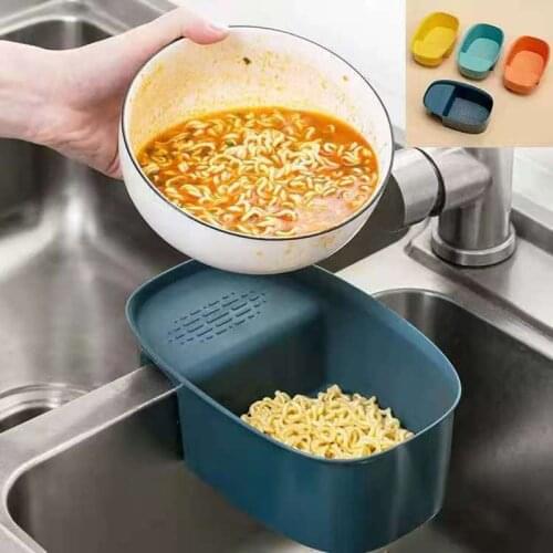 Kitchen Strainer Drain Vegetable Fruit Strainer Basket Suction Cup Sponge Rack Storage Tool Sink Shelf Storage Rack Organizer