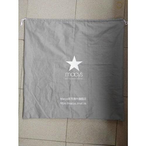 2000pcs small grey cotton jewelry pouch custom 3.5*25cm cotton gift pouch cotton drawstring pouch bag with 1 color printing