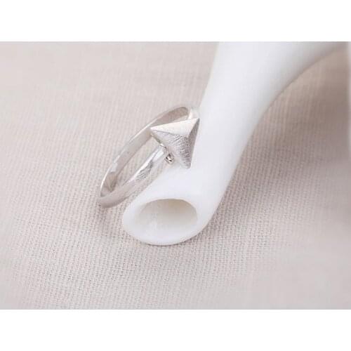 Fashion triangle rings, Silver plated rings for women
