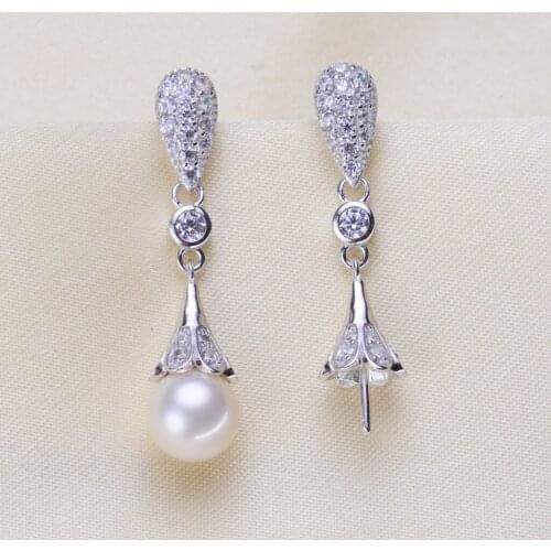 Fashion Pearl Earrings Mountings, Earrings Findings, Earrings Settings Jewelry Parts Fittings Drop Earrings Accessories