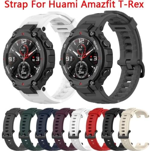 Soft Silicone Band For Amazfit T-Rex Wrist Strap Sport Smart Watch wristband For Xiaomi Huami Amazfit T-rex Replacement Bracelet