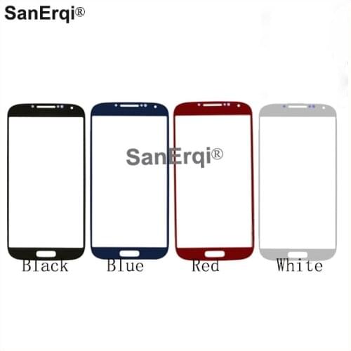 SanErqi 10pcs Front Outer Glass Lens For Samsung Galaxy S4 i9505 I9500 front LCD Touch Screen