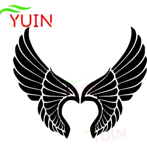 Angel Wings Personalized Cartoon Car Sticker Fashionable Body Decoration PVC Waterproof Sunscreen Decal Customizable Color