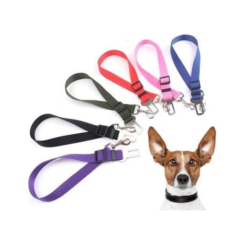 By DHL 200PCS Adjustable Dog Cat Pet Car Safety Seat Belt Collars Wholesale