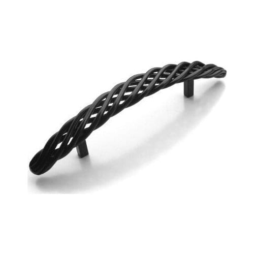96mm black kitchen cabinet drawer handle black birdcage dresser cupboard wardrobe furniture hardware decoration handle pull knob