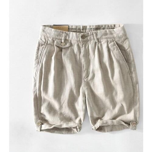 T117 New Summer Mans Cotton Shorts Japanese Style Multi-Pocket Mid-Waist Solid Color Loose Cargo Tooling Male Five-Point Pants