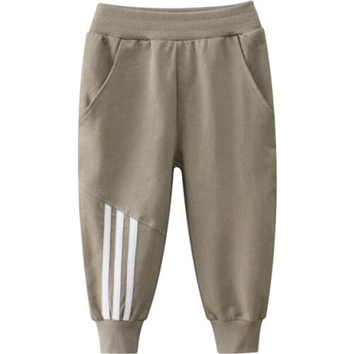 Side Striped Sweatpants for Boys and Girls 2021 Autumn Clothing Kids Children Trouser Elastic Waist Cool Boy Sport Harem Pants