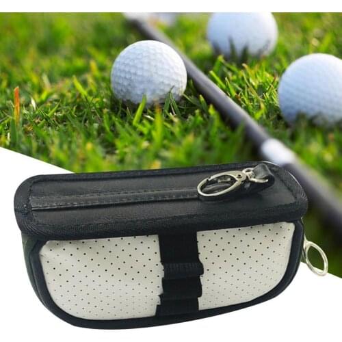 Portable Small Golf Pouch Bag Practical Well-designed Faux Leather Golf Waist Pack Outdoor Sport Golf Ball Pockets Golf Supplies