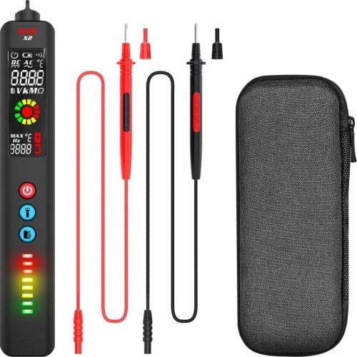 Good Quality X2 Voltage Detector Smart Multimeter Non-Contact Infrared Thermometer Live Wire Test Tube Meter With EBTN Display