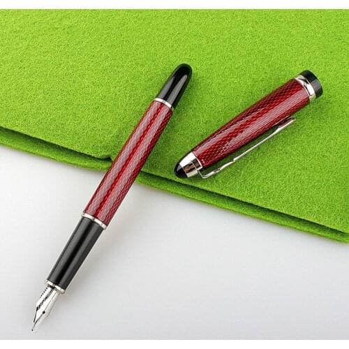 High Quality Metal JINHAO Fountain Pen Luxury Brand Office Business Writing Ink Pens 0.5mm Nib School Stationery Gifts Supplies