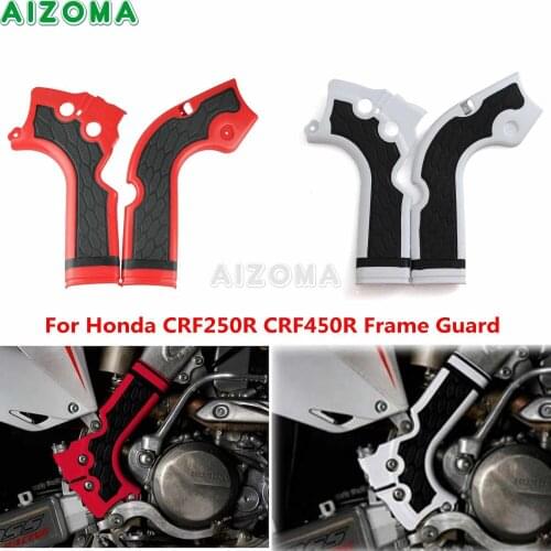 For 2013-2016 Honda CRF250R CRF450R Motorcycle Dirt Bike Motocross Enduro MX Off-Road Frame Guard Pair Protection Cover