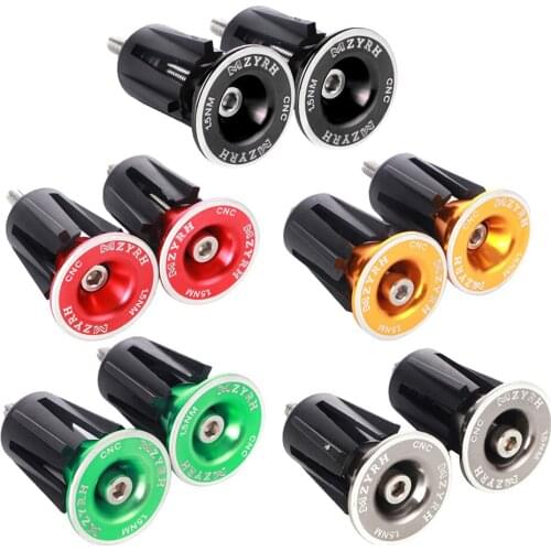 1 Pair Mountain Road Bicycle Bike Handlebar End Plugs Caps Handle Grip End Stoppers Bicycle Grips Plugs Handle Bar Caps