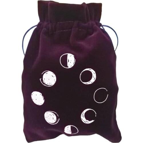 1PCS Velvet Tarot Card Storage Bag Game Card Toy Jewelry Home Mini Embroidery Drawstring Package Board Game Tarot Storage Bag