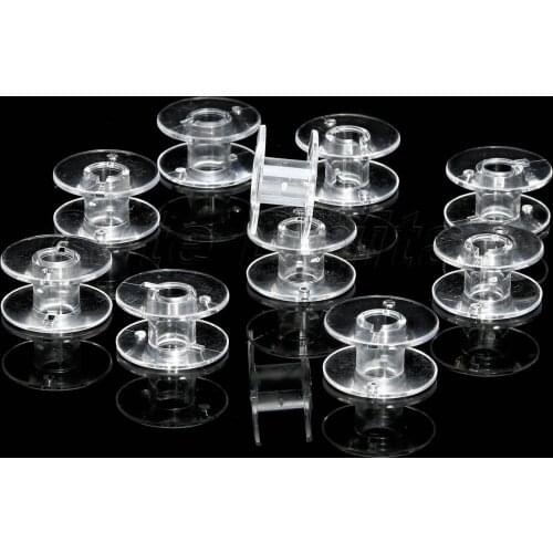 10pcs Sewing Machine Bobbins Generic Multifunctional Transparent Shuttle Core Wire Shaft Thickening