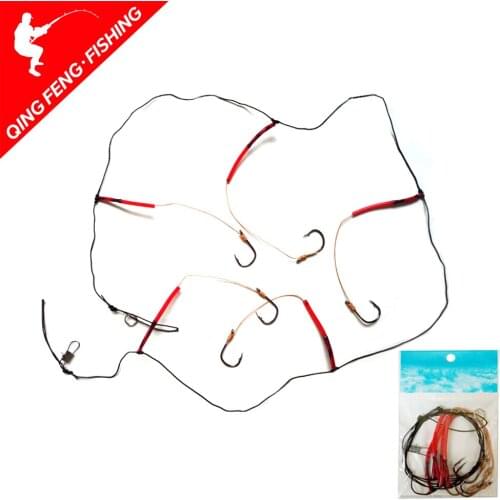 6psc 5 # -14 # Fishhooks Stainless Steel Rigs Swivel Fishing Tackle Lures Pesca Baits Single Hook Combination 5 Hooks Small Hook