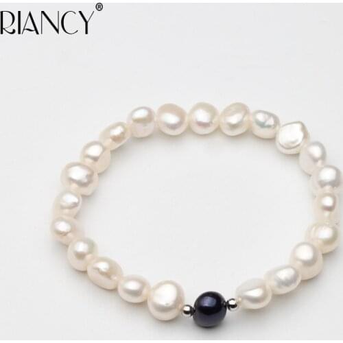 Vintage natural freshwater black pearl bracelet baroque shape pearl bracelet jewelry trendy birthday gift