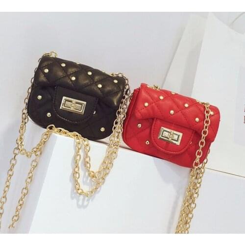 Kids Mini Coin Bag Cute Rivet Crossbody Bags for Baby Girl Purses and Handbags Children Coin Pouch Clutch Bag
