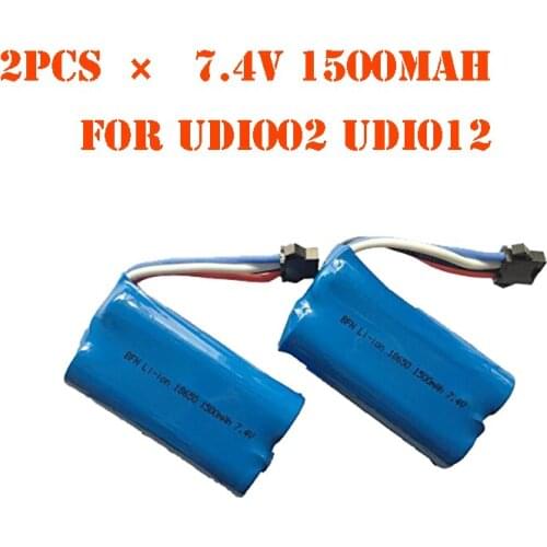 EBOYU 2pcs * 7.4V 1500mAh Lipo Battery For Udi RC UDI002 UDI012 & UDI 902 HongXunJie HJ806 RC Boat