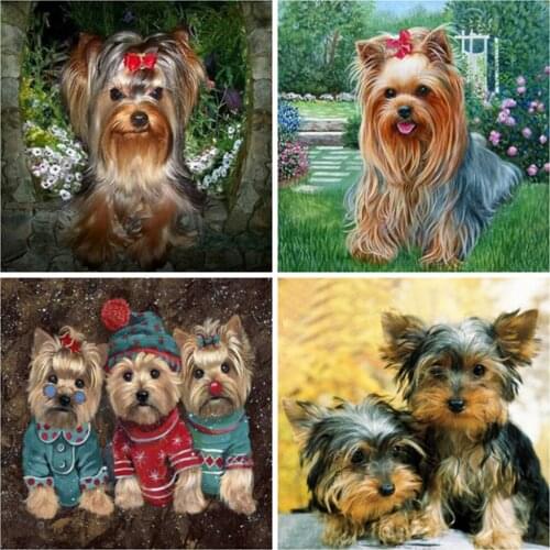 EverShine Diamond Painting Full Square Drill Dog Mosaic Kits Diamond Embroidery Animal Cross Stitch Handmade Gift Needlework