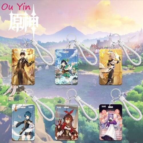 Genshin Impact Animation Peripheral Bus Deck Custom Genshin Impact ID Deck Slider Badge Gift Wholesale