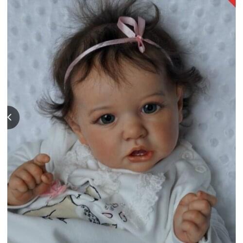 Toys for Reborn Baby Doll Hot Sale Simulation Baby 58cm Blue Brown Eyes Rebirth Doll