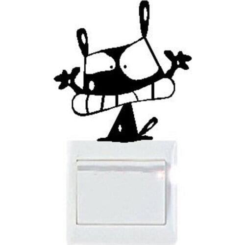 KUCADA lovely dog switch sticker for home decoration wall sticker toilet sticker mural decal diy WP 1419