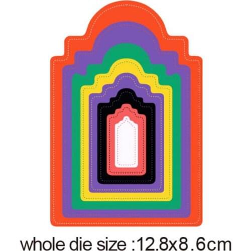 Tags Layer Frame Metal Cutting Dies Stencils For Scrapbooking Photo Album Decoration Embossing Paper Card making