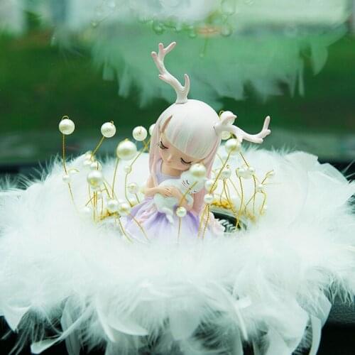 Cute doll car decoration center console decoration baking cake decoration for girls girlfriends and girlfriends birthday gifts