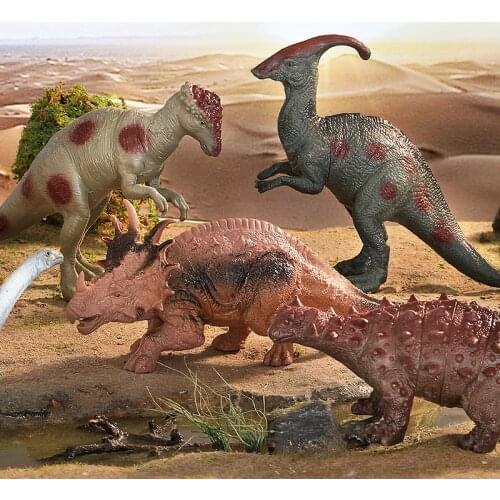 New Dinosaur Soft Rubber Toy Tyrannosaurus Simulation Dinosaur Bag Children Play House Model Birthday Gift Set