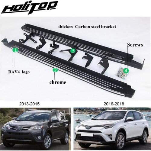 Luxurious running board side bar pedals side step for Toyota RAV4 2014-2019,New design,fahsion outer shape,very popular in China