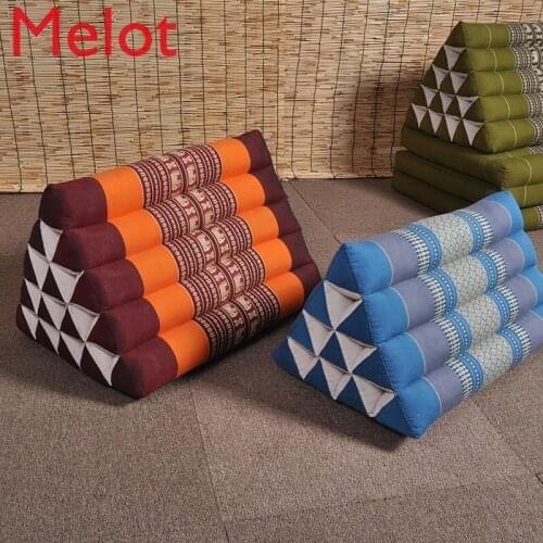 Thailand Kapok Triangle Cushion Tatami Pillow Backrest Sofa Waist Pillow with Core Waist Cushion Floating Window Sill Cushion
