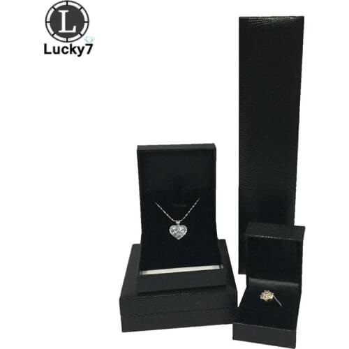 High Quality Jewelry Display Box Black PU Leather Ring Case Necklace Earrings Box Jewelry Gift Boxes Organizer Storage Bag
