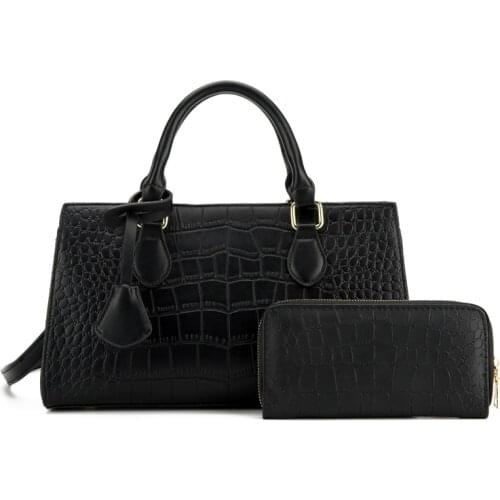 Women Small Pu Leather Handbags Designer Ladies Shoulder Bags Fashion 2 Pieces Set Crossbody Bags for Women Tote Messenger Bag