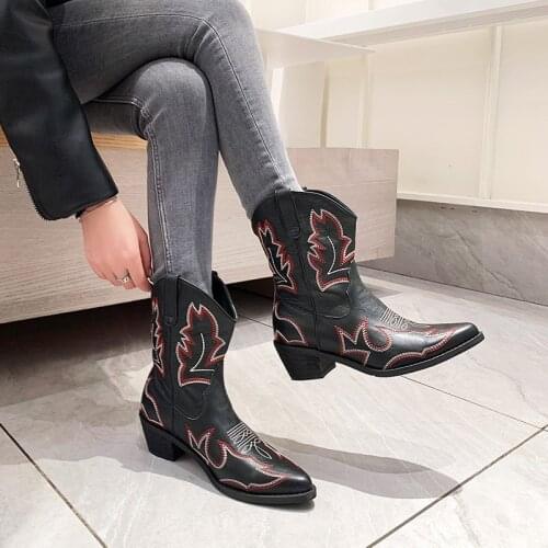 Salu 2020 High Quality Women Genuine Leather Ankle Boots Winter Warm Chelsea Short Boots High Heels Party Dancing Sheos Woman
